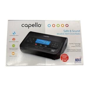 Capello CR2W Safe and Sound NOAA Weather Alert Clock Radio (NEW)